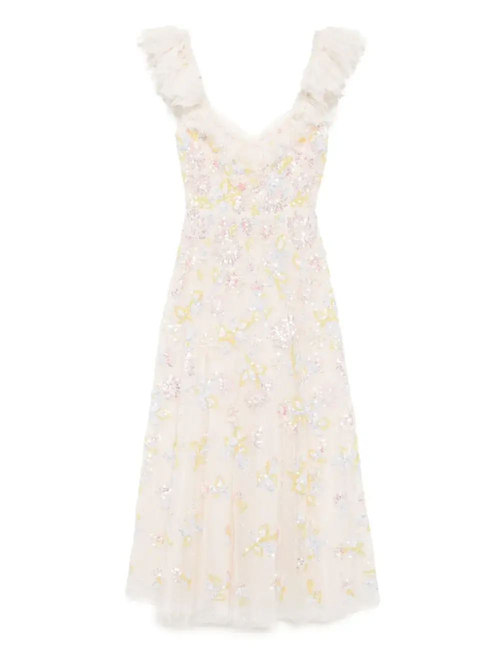 Платье с пайетками и оборками Needle & Thread, нейтральный
Платье с пайетками и оборками Needle & Thread, нейтральный