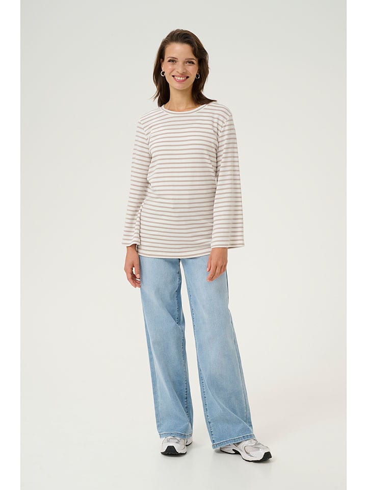 Лонгслив Liddy Kaffe, цвет taupe/weiß
Лонгслив Liddy Kaffe, цвет taupe/weiß