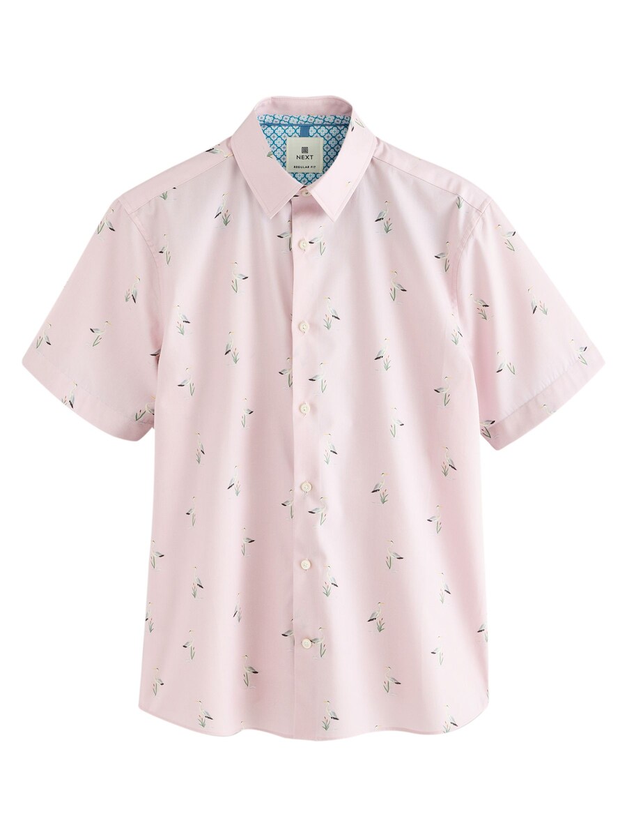 Рубашка обычного кроя на пуговицах Next, розовый
Рубашка обычного кроя на пуговицах Next, розовый
