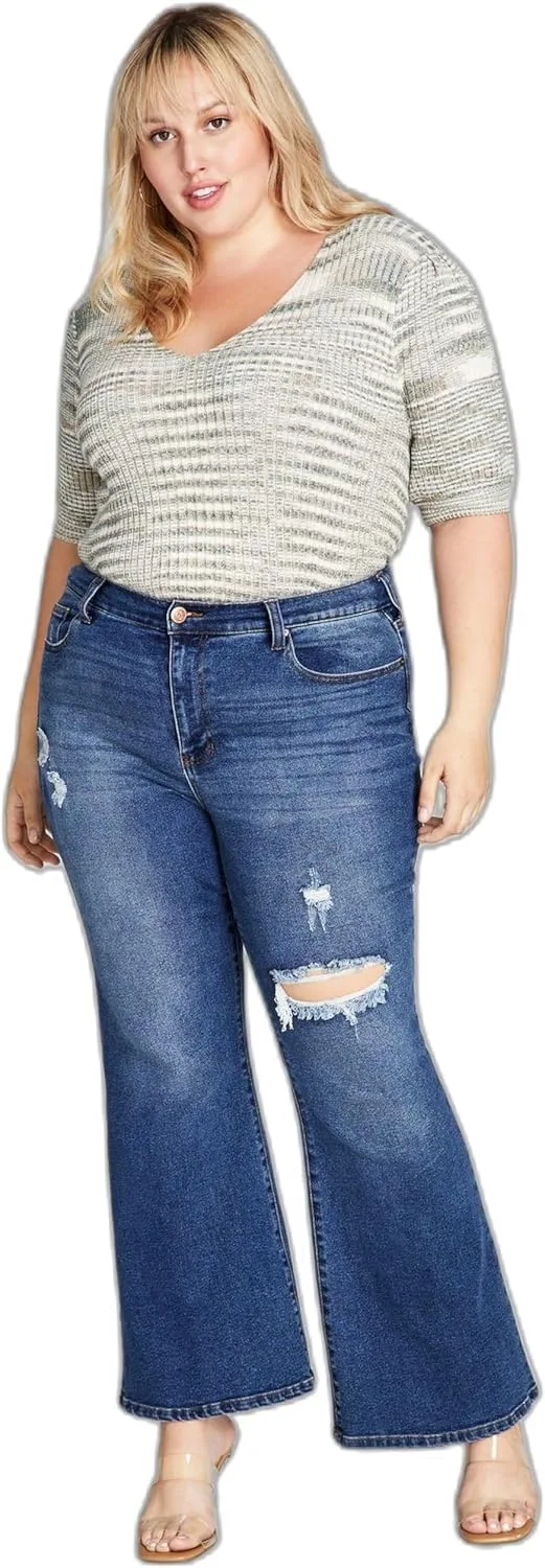 Модные рваные джинсы с расклешенными штанинами Plus Size And Now This
Модные рваные джинсы с расклешенными штанинами Plus Size And Now This