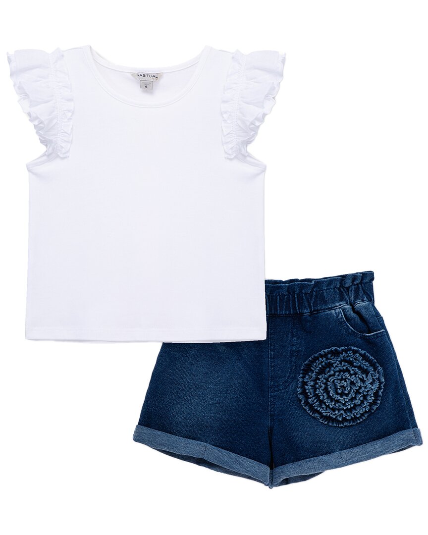 Привычный короткий комплект с рюшами на рукавах Habitual, белый
Привычный короткий комплект с рюшами на рукавах Habitual, белый