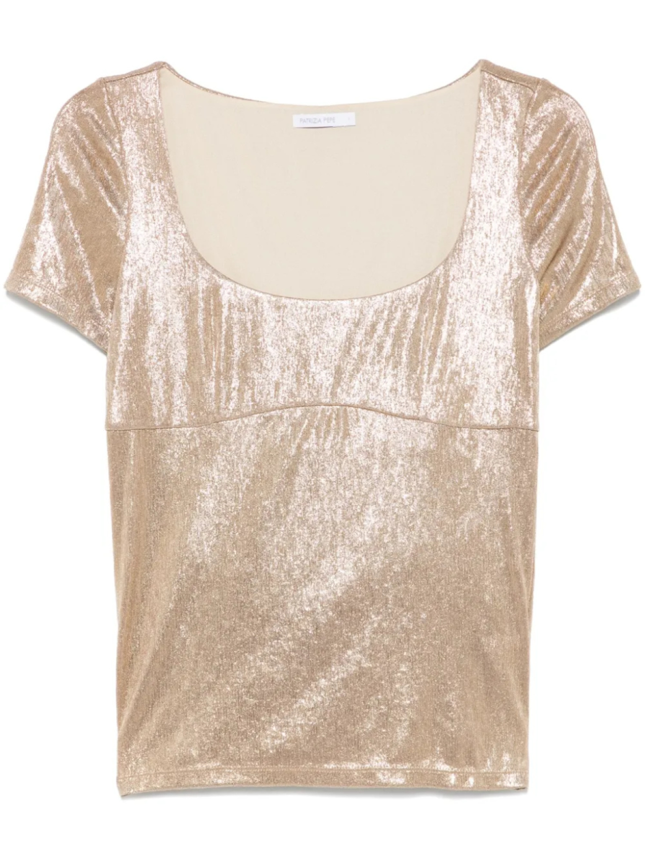 Patrizia Pepe футболка с эффектом металлик, золотой
Patrizia Pepe футболка с эффектом металлик, золотой