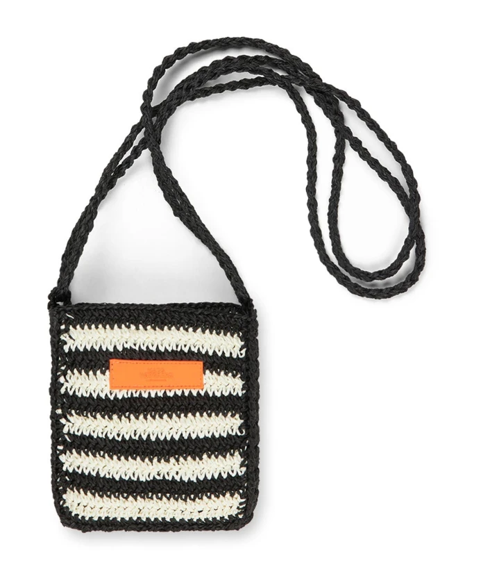 Сумка через плечо из бумажной соломки Milan Mads Nørgaard, черный 
Сумка через плечо из бумажной соломки Milan Mads Nørgaard, черный