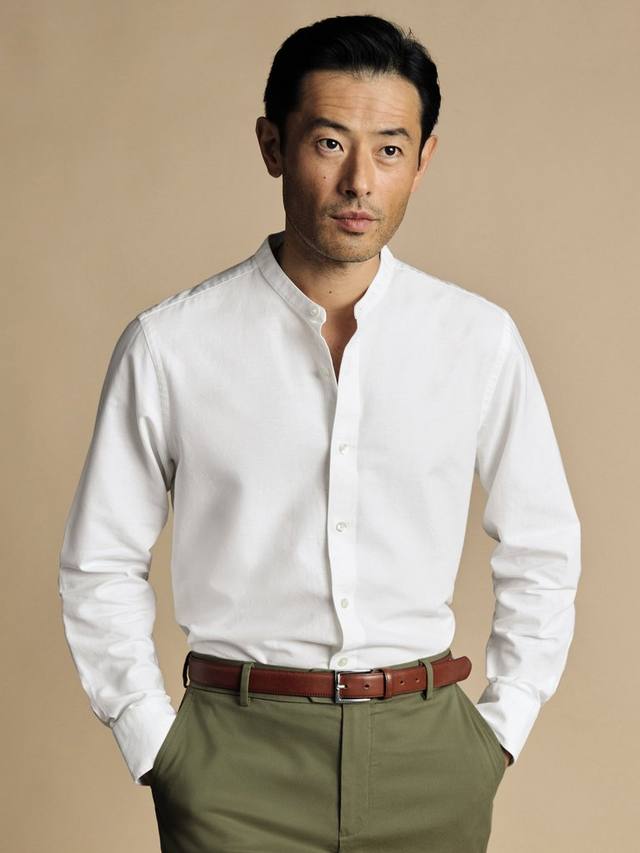 Рубашка Slim Fit с воротником-стойкой из хлопка и льна Charles Tyrwhitt
Рубашка Slim Fit с воротником-стойкой из хлопка и льна Charles Tyrwhitt