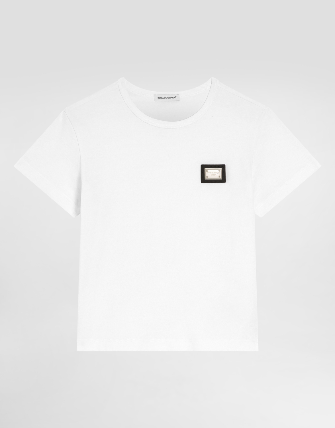 Футболка из джерси с логотипом на пластине DOLCE & GABBANA, белый
Футболка из джерси с логотипом на пластине DOLCE & GABBANA, белый