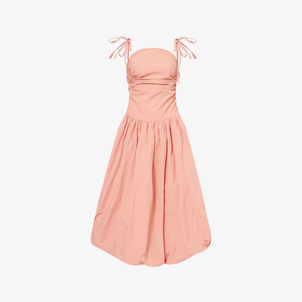 Платье миди Amy Lynn с бретелями на завязках, оранжевый 
Платье миди Amy Lynn с бретелями на завязках, оранжевый