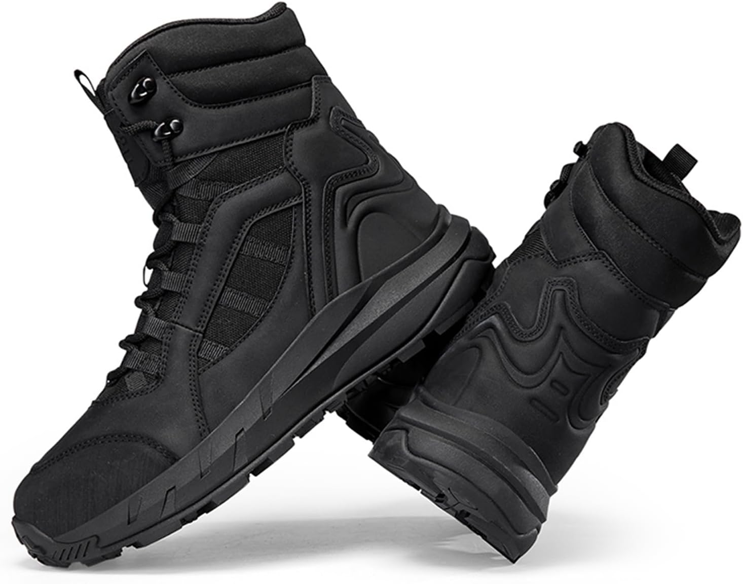 Мужские высокие тактические ботинки TengfeiFly, выполненные из искусственной кожи и сетки, с шнуровкой, прочной резиновой подошвой, легкие, черный
Мужские высокие тактические ботинки TengfeiFly, выполненные из искусственной кожи и сетки, с шнуровкой, прочной резиновой подошвой, легкие, черный