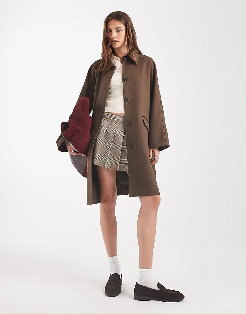 Пальто средней длины ASOS DESIGN цвета хаки с полосатыми рукавами
Пальто средней длины ASOS DESIGN цвета хаки с полосатыми рукавами