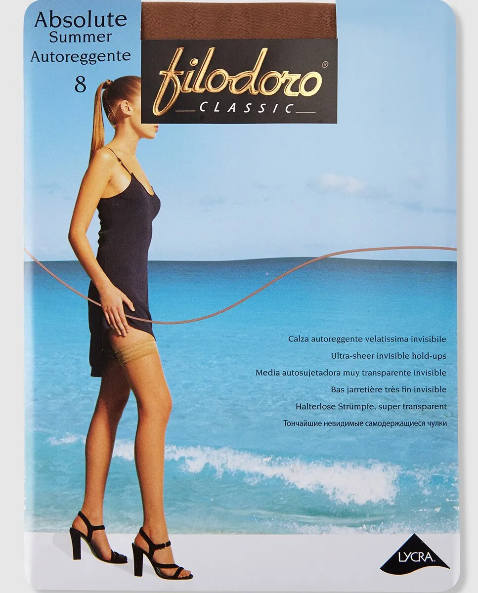 Filodoro женские летние самонесущие колготки плотностью 8 ден, цвет Natural
Filodoro женские летние самонесущие колготки плотностью 8 ден, цвет Natural