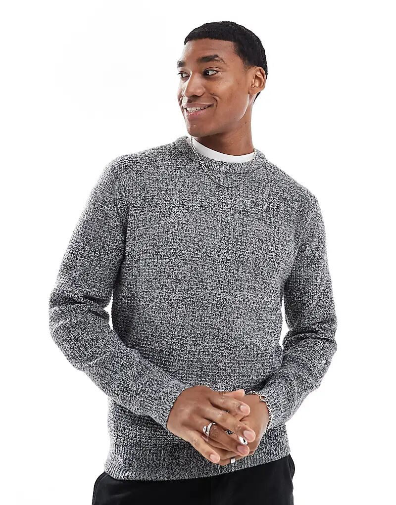 Джемпер вафельной вязки с длинными рукавами серого цвета River Island
Джемпер вафельной вязки с длинными рукавами серого цвета River Island