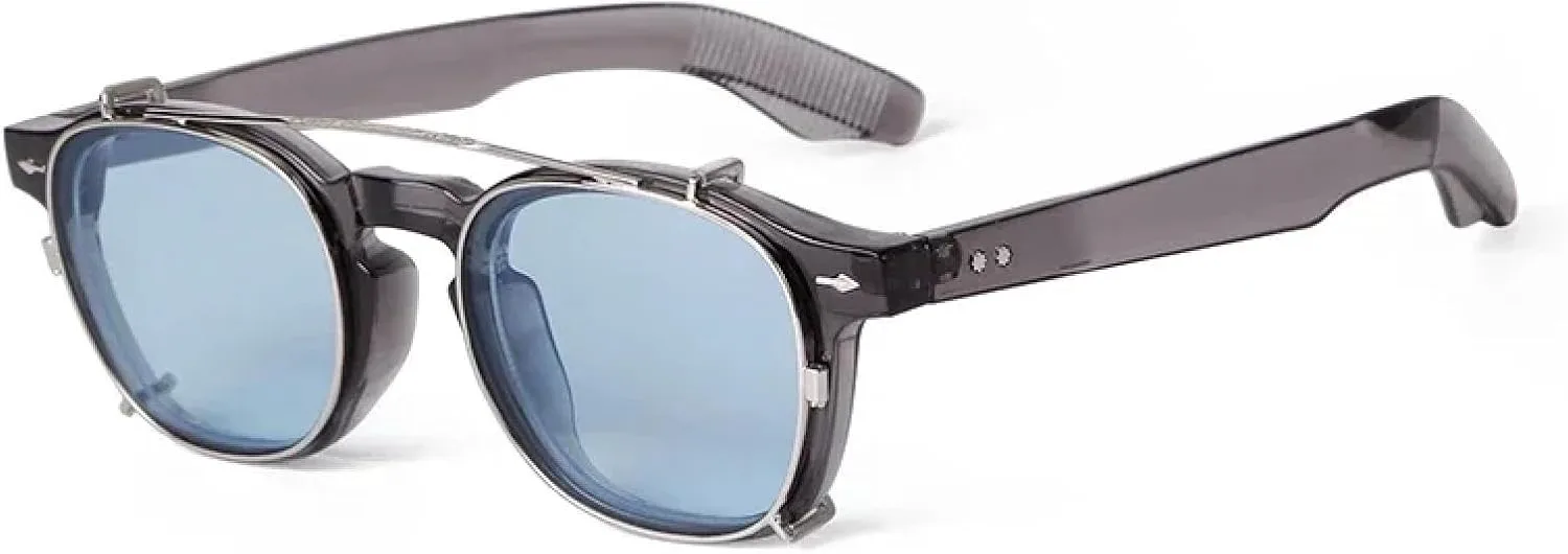 Винтажные солнцезащитные очки в стиле стимпанк с заклепками, для женщин и мужчин, со съемными поляризованными линзами-откидными линзами TOIPASTN, C7 Non-polarized
Винтажные солнцезащитные очки в стиле стимпанк с заклепками, для женщин и мужчин, со съемными поляризованными линзами-откидными линзами TOIPASTN, C7 Non-polarized