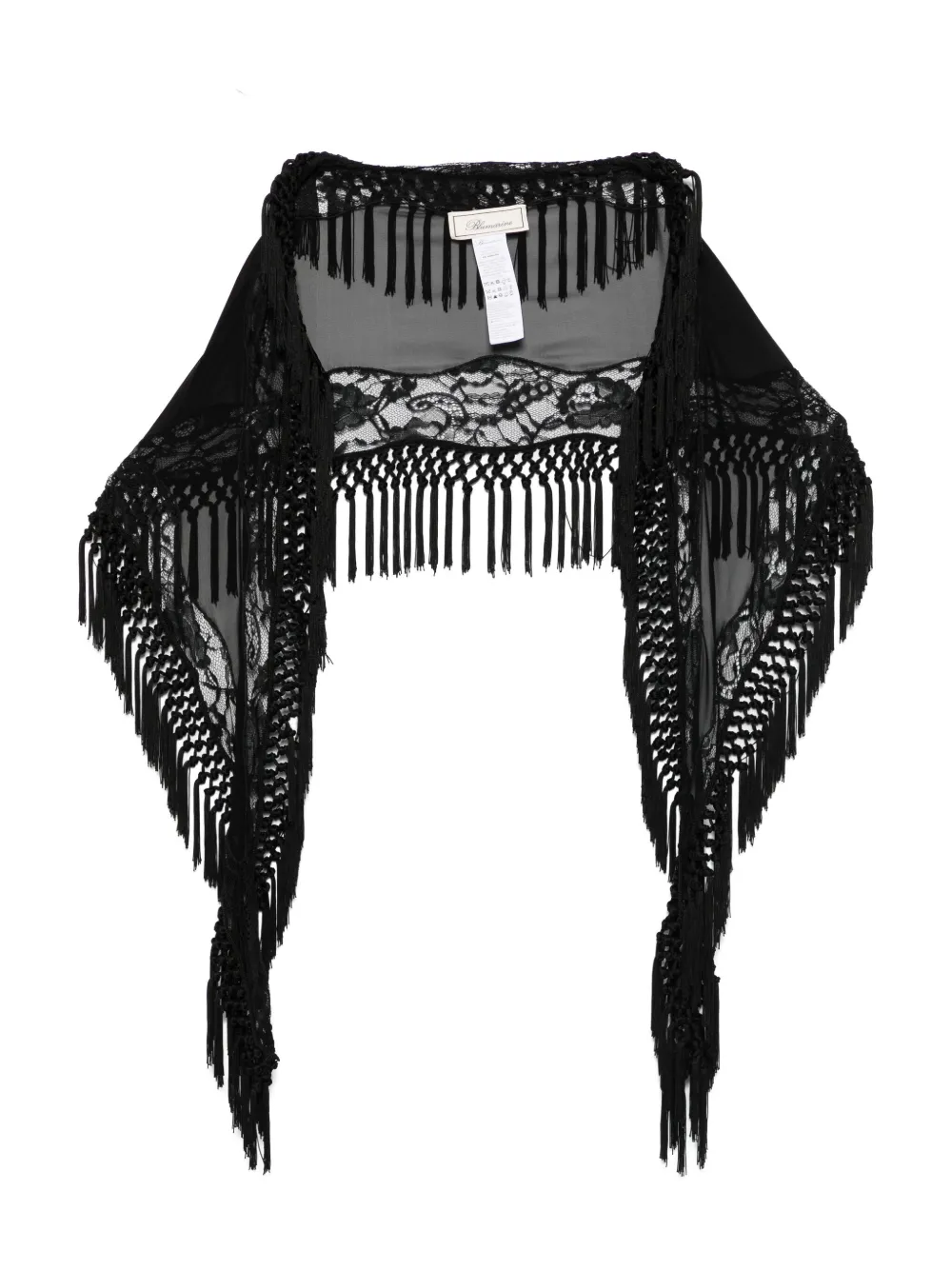 Шарф с бахромой и кружевной отделкой BLUMARINE, черный
Шарф с бахромой и кружевной отделкой BLUMARINE, черный