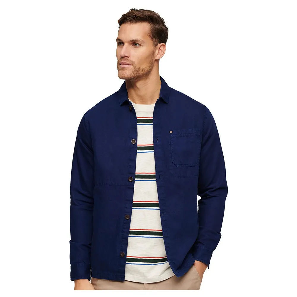 Верхняя рубашка Superdry Merchant Linen Blend, синий
Верхняя рубашка Superdry Merchant Linen Blend, синий