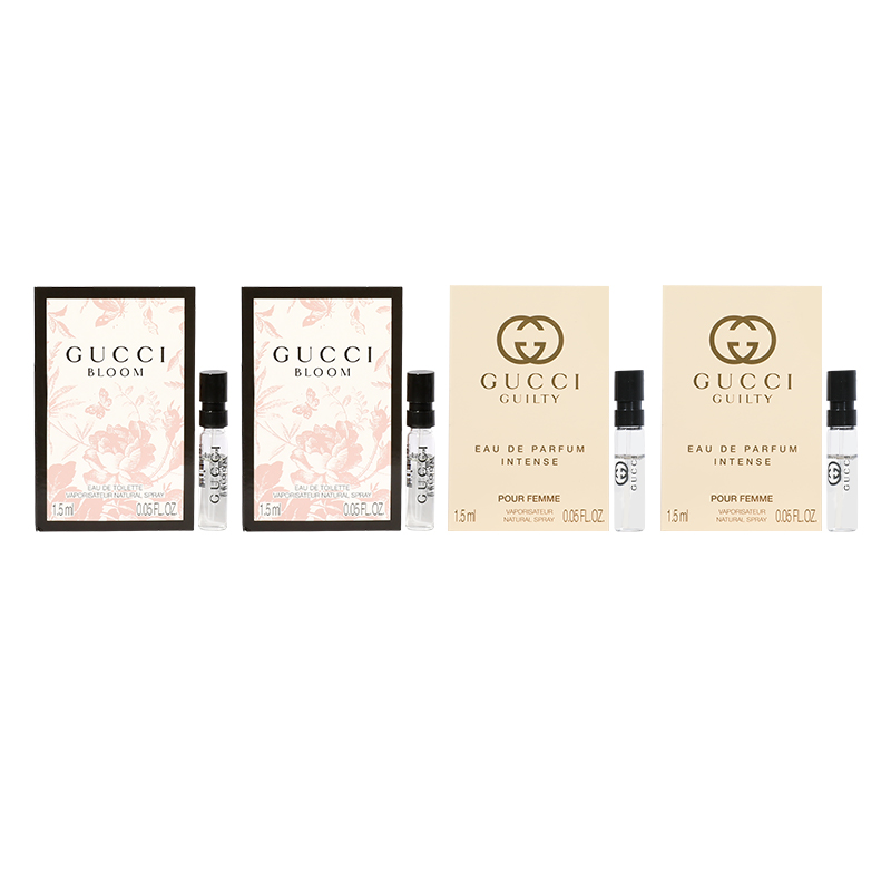 Набор пробников Floral Delight Collection из четырех ароматов Eau De Parfum Eau De Toilette 1,5 мл GUCCI
Набор пробников Floral Delight Collection из четырех ароматов Eau De Parfum Eau De Toilette 1,5 мл GUCCI