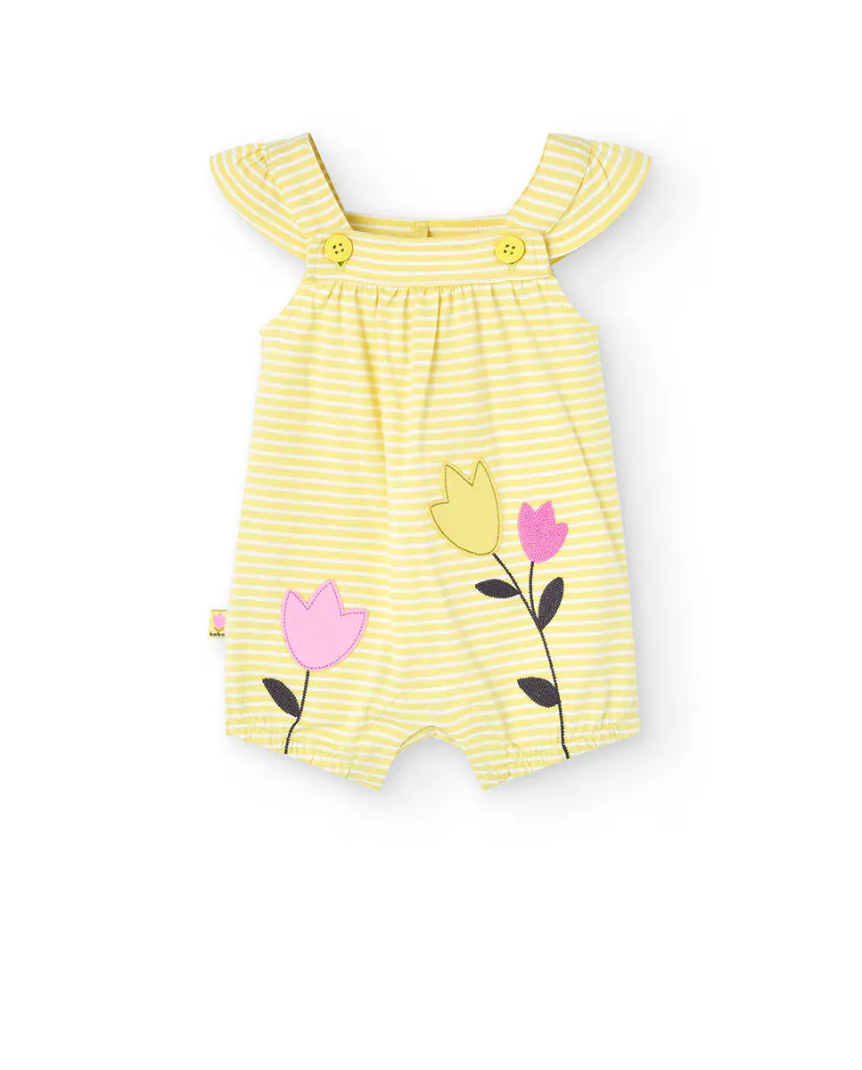 Хлопковый комбинезон для мальчика с полосатым принтом Boboli, жёлтый
Хлопковый комбинезон для мальчика с полосатым принтом Boboli, жёлтый