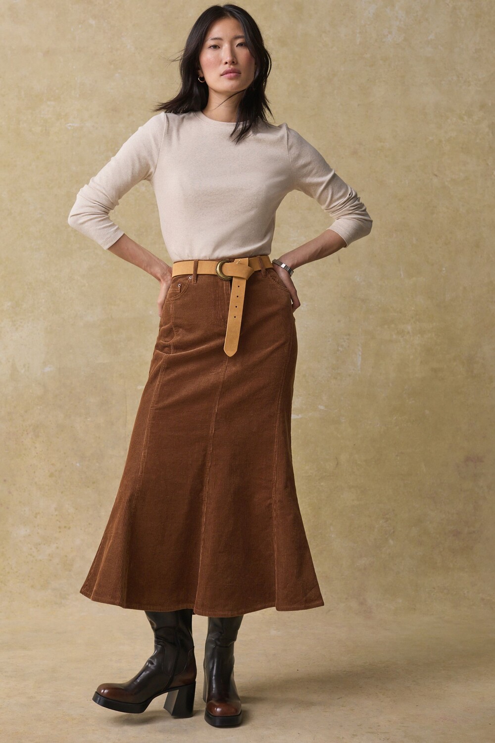 Юбка миди из вельвета Next, коричневый
Юбка миди из вельвета Next, коричневый