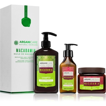 Arganicare Набор восстанавливающих и укрепляющих средств Macadamia для поврежденных и сухих волос
Arganicare Набор восстанавливающих и укрепляющих средств Macadamia для поврежденных и сухих волос