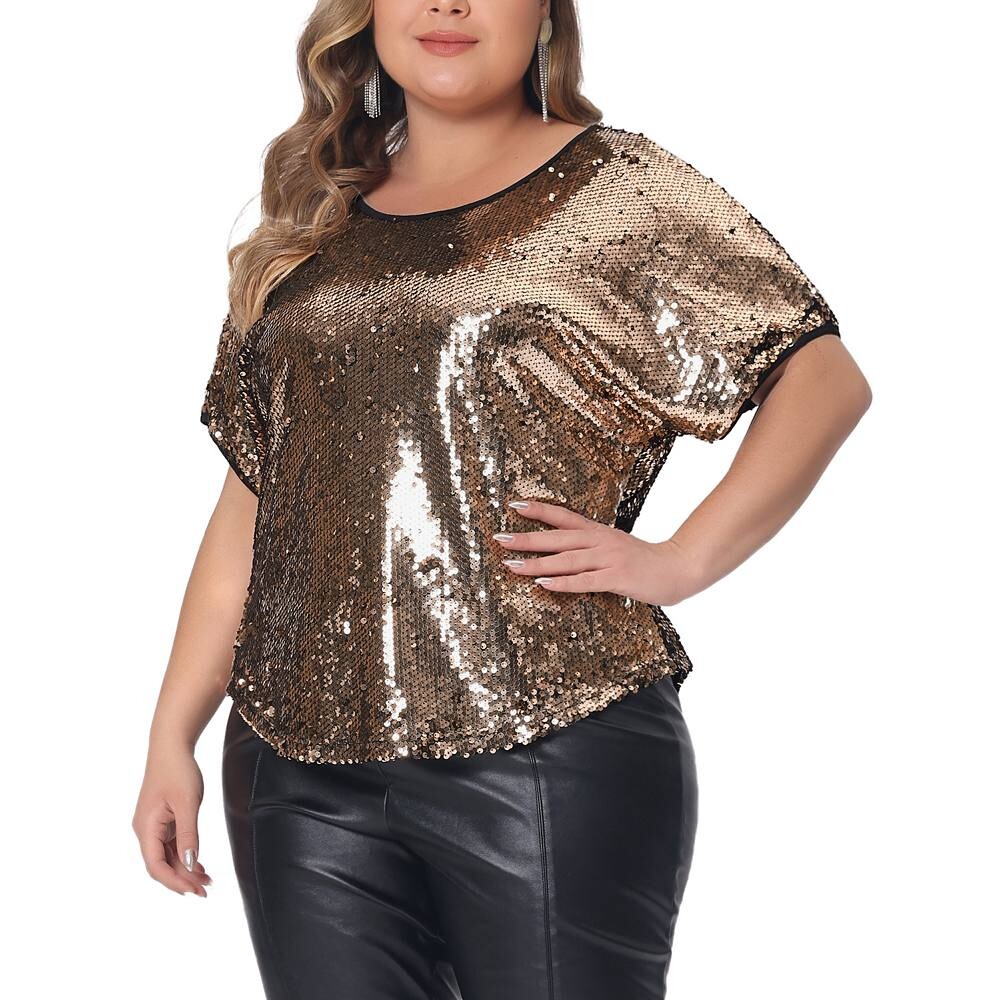 Большие размеры для топов с блестками, женская блестящая вечерняя рубашка с коротким рукавом, блестящие клубные ночные блузки Agnes Orinda, цвет Champagne
Большие размеры для топов с блестками, женская блестящая вечерняя рубашка с коротким рукавом, блестящие клубные ночные блузки Agnes Orinda, цвет Champagne