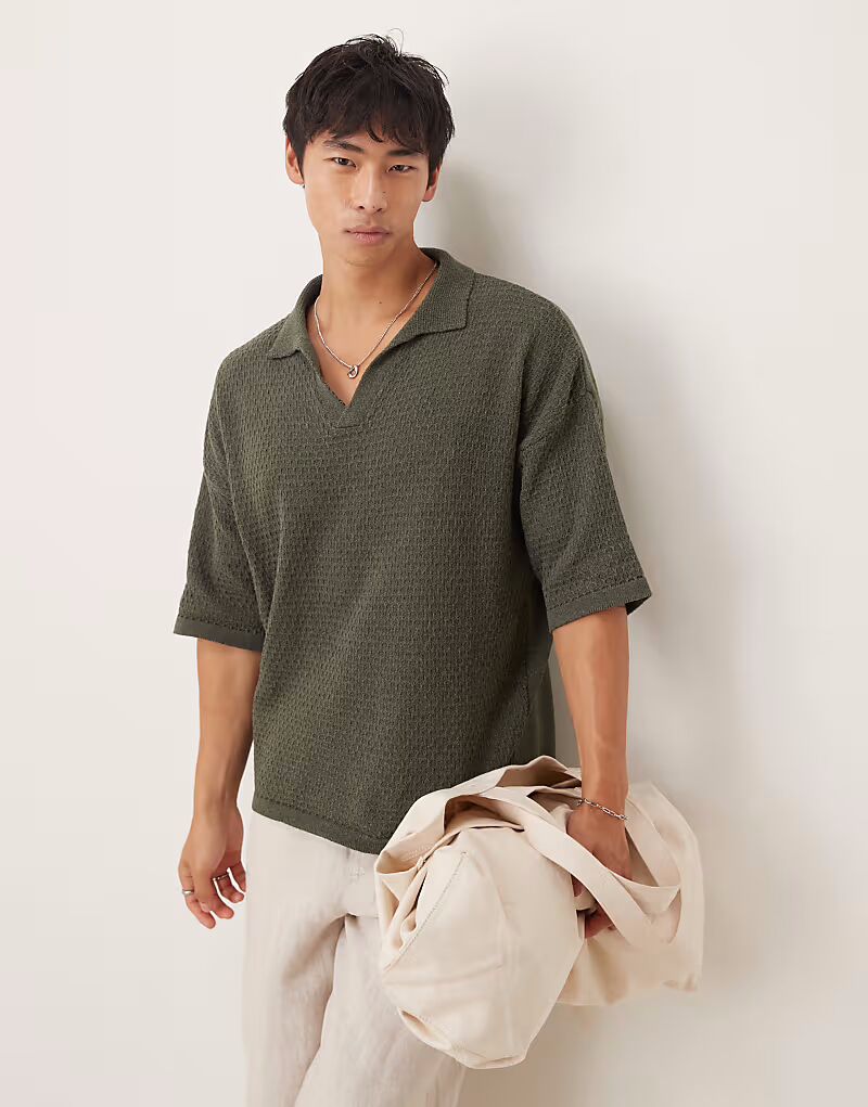 Свободный трикотажный поло с вырезом на горловине, темно-зеленого цвета Asos Design, Зеленый, Свободный трикотажный поло с вырезом на горловине, темно-зеленого цвета Asos Design
Свободный трикотажный поло с вырезом на горловине, темно-зеленого цвета Asos Design, Зеленый, Свободный трикотажный поло с вырезом на горловине, темно-зеленого цвета Asos Design