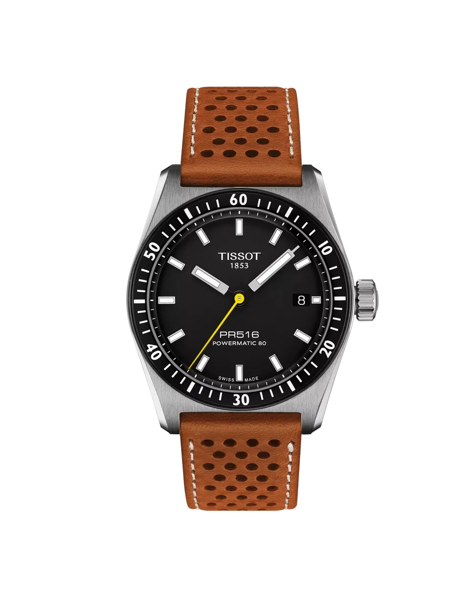PR516 Автоматические мужские часы из коричневой кожи Tissot, коричневый
PR516 Автоматические мужские часы из коричневой кожи Tissot, коричневый