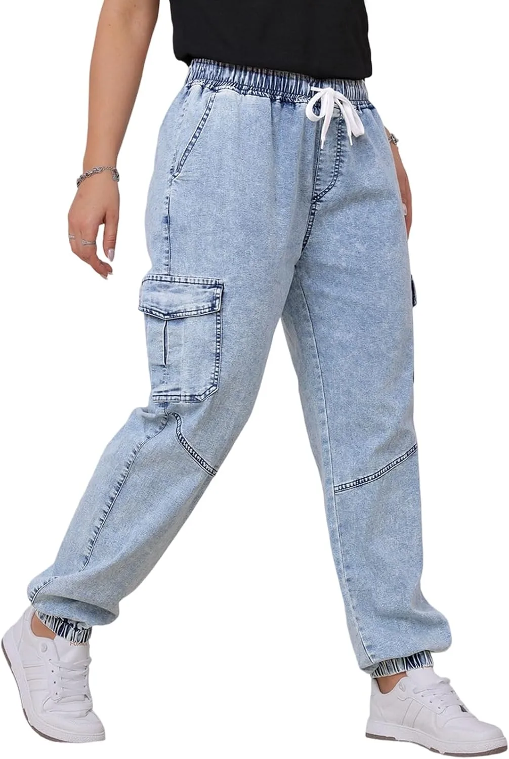 Женские джинсы-джоггеры с высокой талией и эластичным поясом LBDLONGBIDA
Женские джинсы-джоггеры с высокой талией и эластичным поясом LBDLONGBIDA