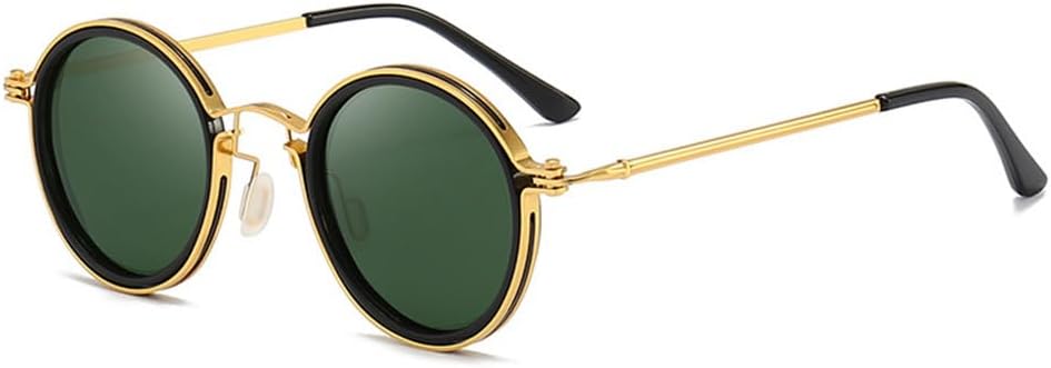 Мужские поляризованные солнцезащитные очки в металлической круглой оправе, женские солнцезащитные очки в стиле ретро с защитой от УФ-излучения UV400 HDUBFY, Gold Green
Мужские поляризованные солнцезащитные очки в металлической круглой оправе, женские солнцезащитные очки в стиле ретро с защитой от УФ-излучения UV400 HDUBFY, Gold Green