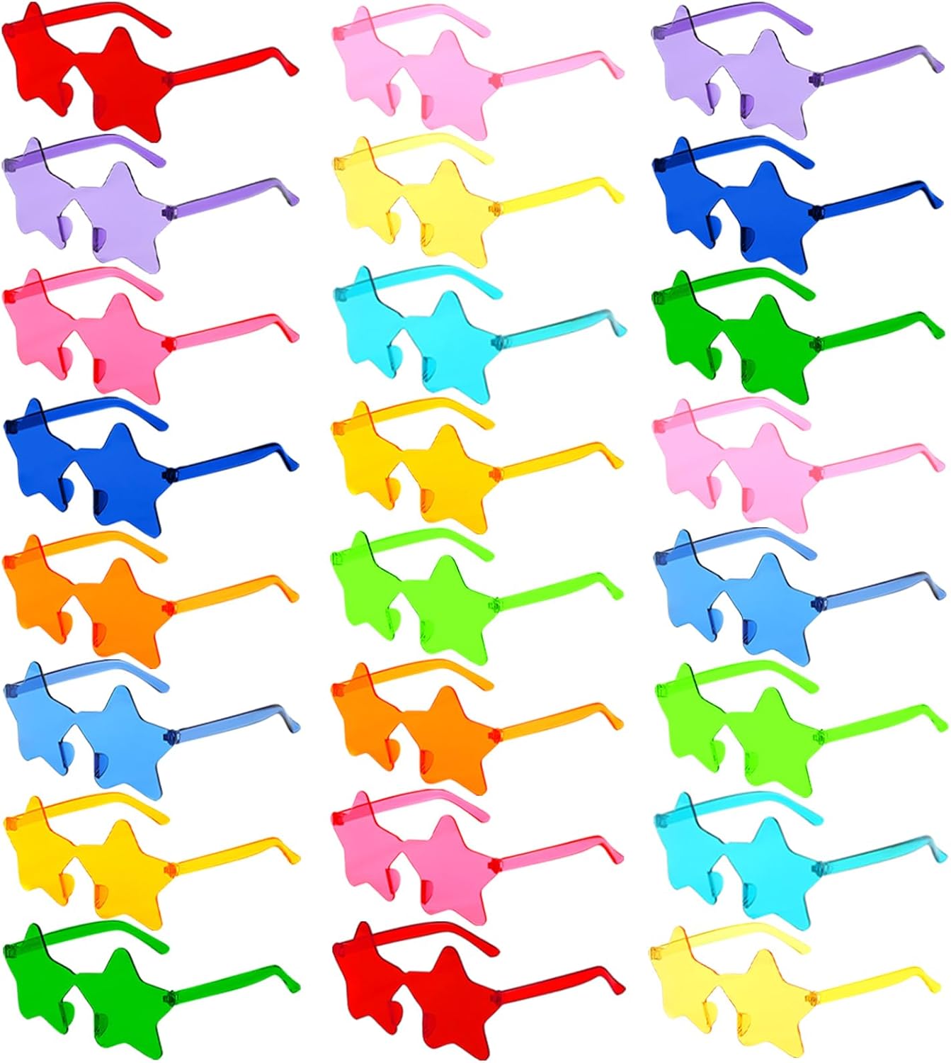 Набор из 12/24 солнцезащитных очков без оправы в форме звезды для женщин и мужчин, забавные очки с пентаграммой, красочные солнцезащитные очки, набор для вечеринки Geopty, Assorted Colors 24
Набор из 12/24 солнцезащитных очков без оправы в форме звезды для женщин и мужчин, забавные очки с пентаграммой, красочные солнцезащитные очки, набор для вечеринки Geopty, Assorted Colors 24