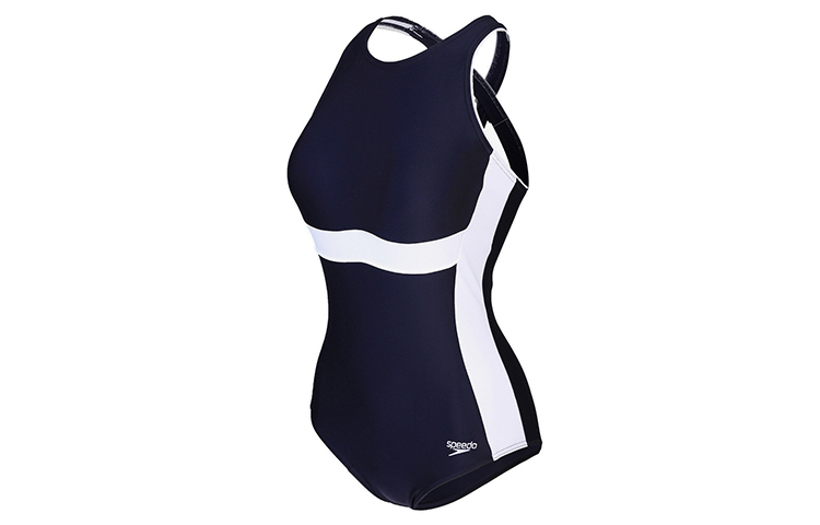 Женский купальник сплошной модели темно-синий/белый Speedo
Женский купальник сплошной модели темно-синий/белый Speedo