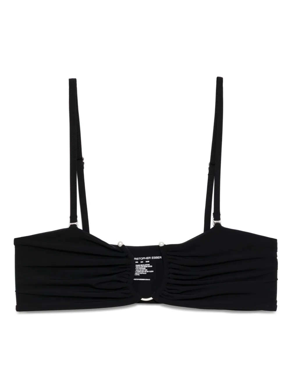 Топ бикини со сборками Christopher Esber, черный
Топ бикини со сборками Christopher Esber, черный