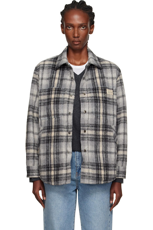 Dunst Серая стеганая клетчатая фланелевая рубашка-накидка
Dunst Серая стеганая клетчатая фланелевая рубашка-накидка