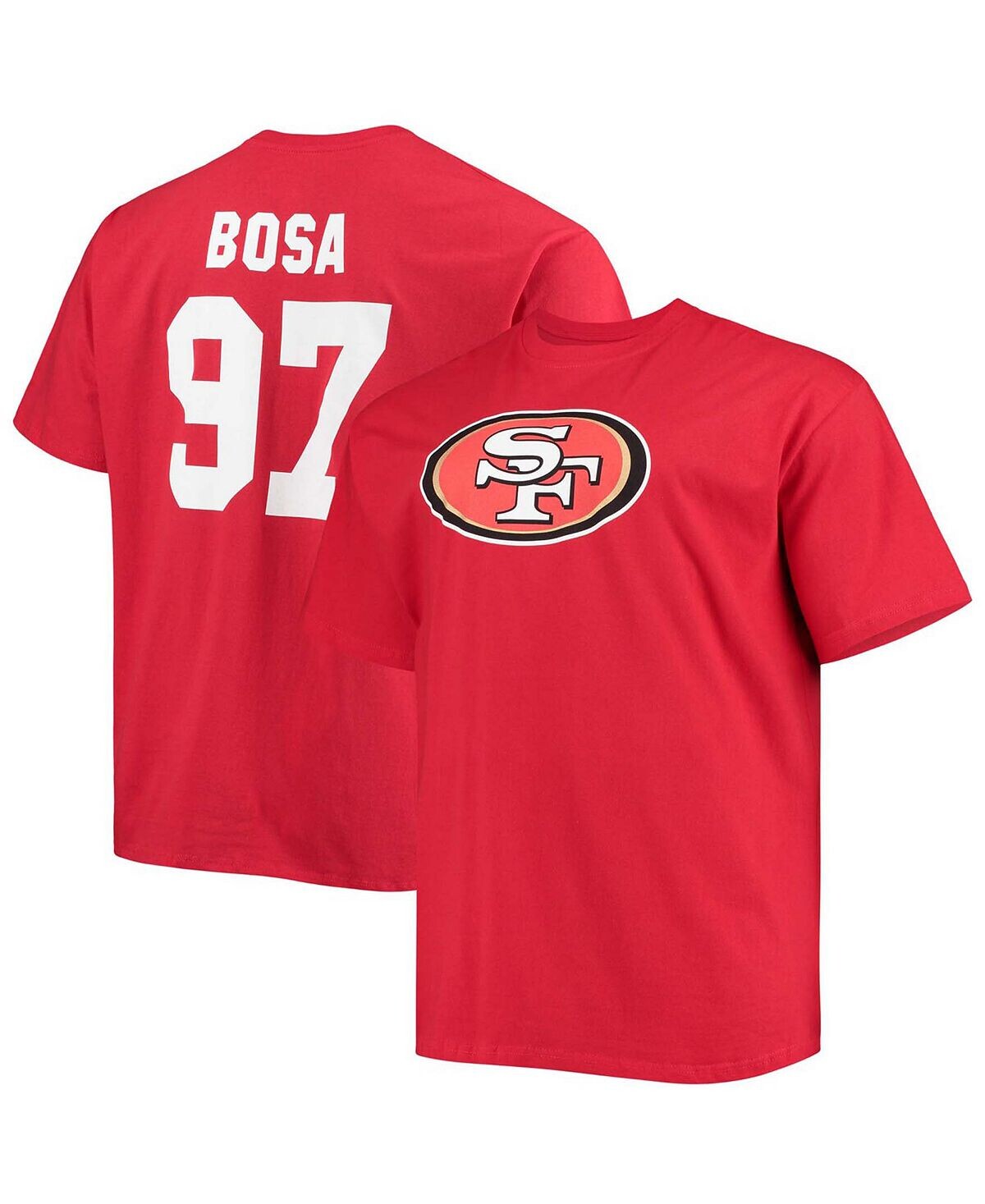 Мужская футболка Big and Tall Nick Bosa Scarlet San Francisco 49Ers с именем игрока и номером Fanatics
Мужская футболка Big and Tall Nick Bosa Scarlet San Francisco 49Ers с именем игрока и номером Fanatics