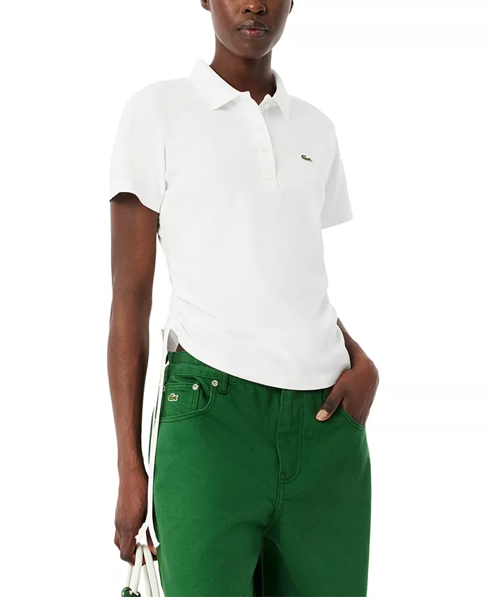 Женская короткорукавная поло-футболка с защипами LACOSTE USA, белый
Женская короткорукавная поло-футболка с защипами LACOSTE USA, белый