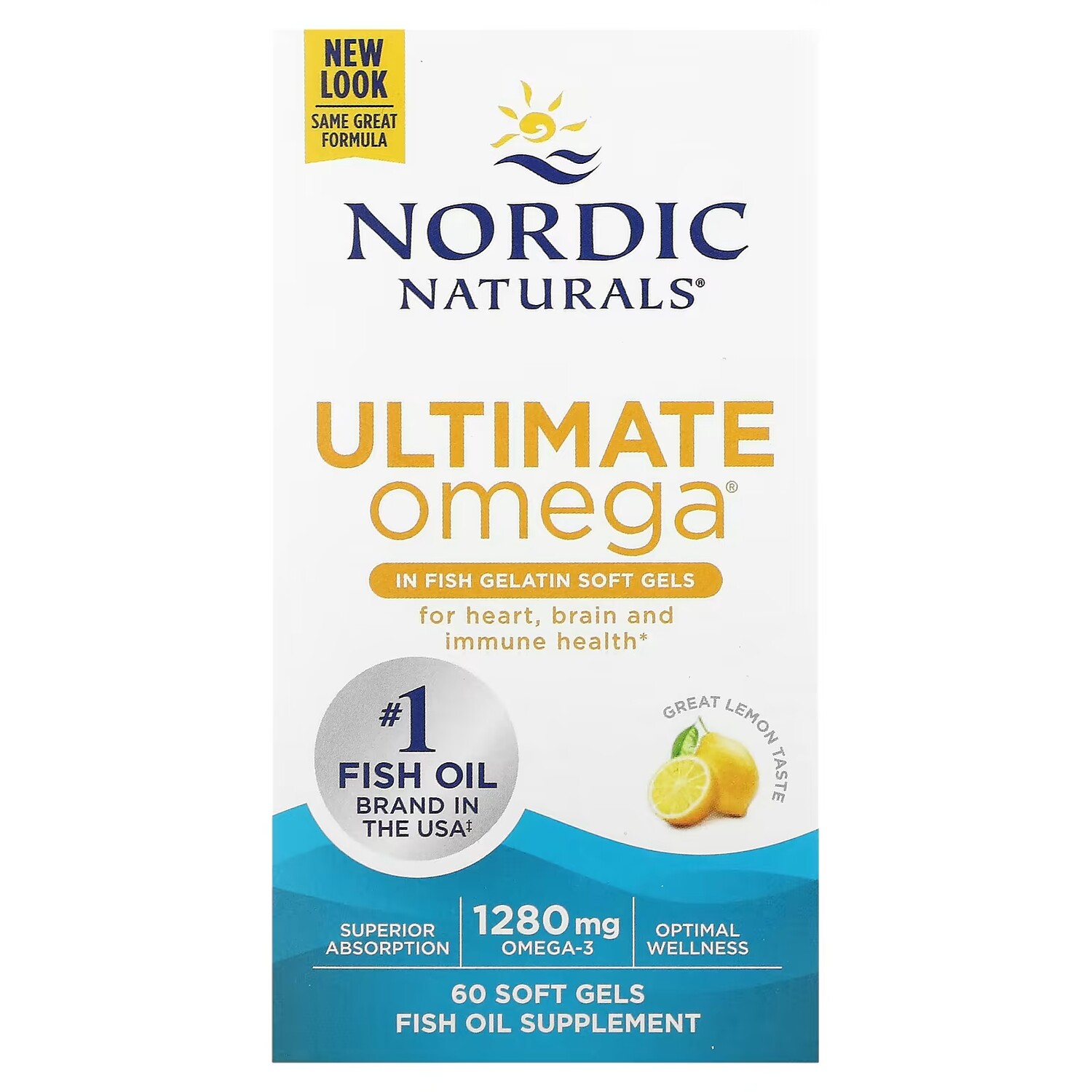 Nordic Naturals Ultimate Omega Lemon 1280 мг 60 мягких капсул из рыбного желатина (640 мг в мягкой капсуле)
Nordic Naturals Ultimate Omega Lemon 1280 мг 60 мягких капсул из рыбного желатина (640 мг в мягкой капсуле)