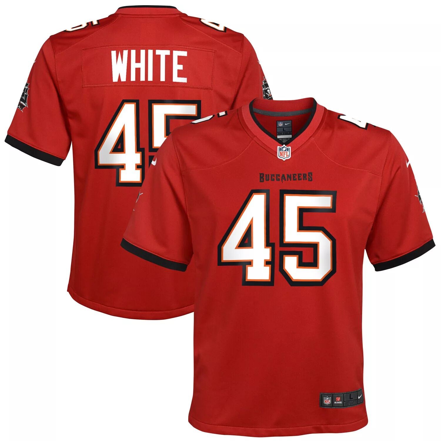 Молодежная игровая майка Nike Devin White Red Tampa Bay Buccaneers Nike
Молодежная игровая майка Nike Devin White Red Tampa Bay Buccaneers Nike