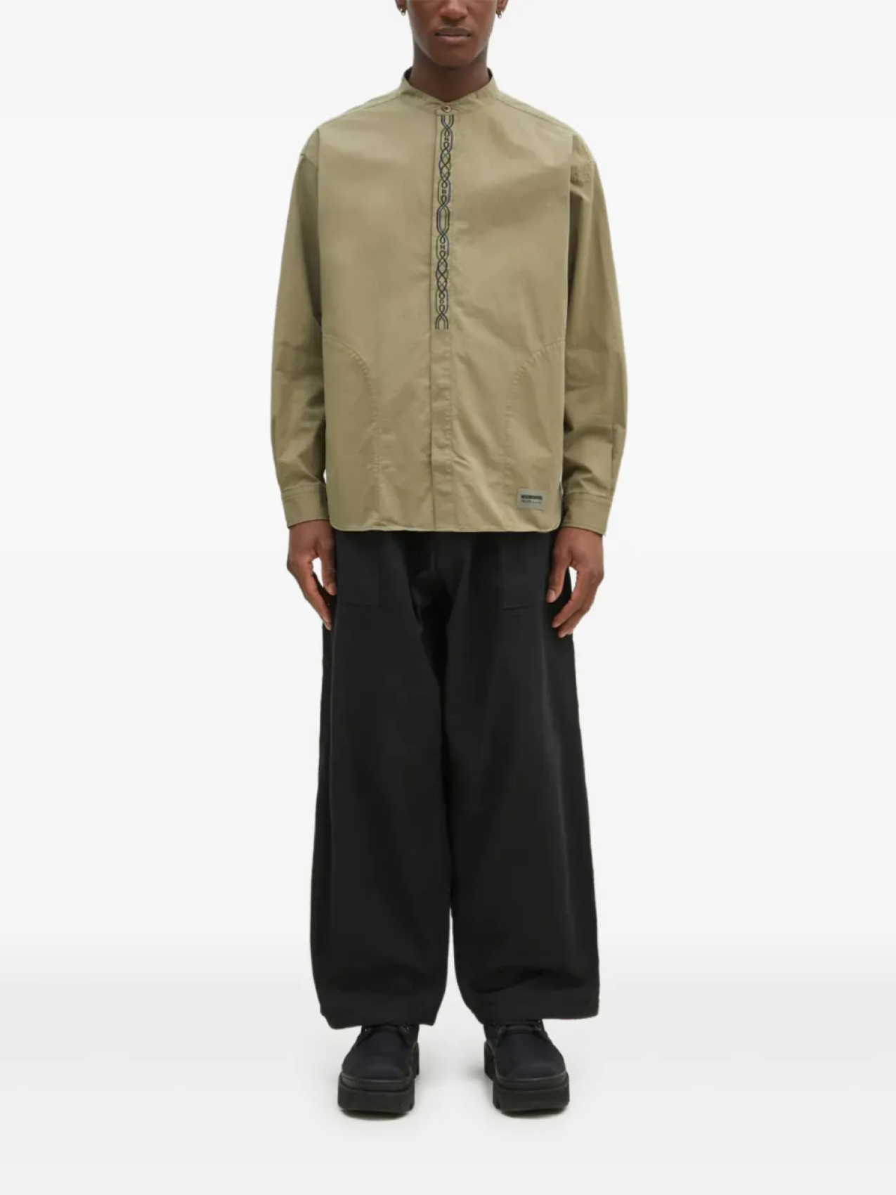 Вышитая рубашка с воротником-стойкой Neighborhood, зеленый
Вышитая рубашка с воротником-стойкой Neighborhood, зеленый