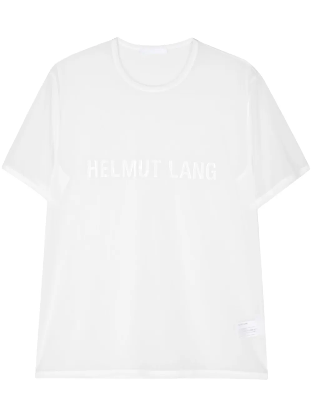 Полупрозрачная футболка с логотипом Helmut Lang, белый
Полупрозрачная футболка с логотипом Helmut Lang, белый
