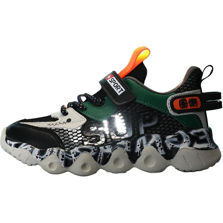 Амортизирующие износостойкие дышащие детские беговые кроссовки Kids' KUPE, черно-зеленые
Амортизирующие износостойкие дышащие детские беговые кроссовки Kids' KUPE, черно-зеленые