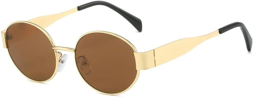 Солнцезащитные очки с защитой от УФ-излучения UV400 | Овальная металлическая оправа в стиле панк | для женщин и мужчин, для занятий спортом на открытом воздухе и вождения DSVIGF, Gold-brown
Солнцезащитные очки с защитой от УФ-излучения UV400 | Овальная металлическая оправа в стиле панк | для женщин и мужчин, для занятий спортом на открытом воздухе и вождения DSVIGF, Gold-brown