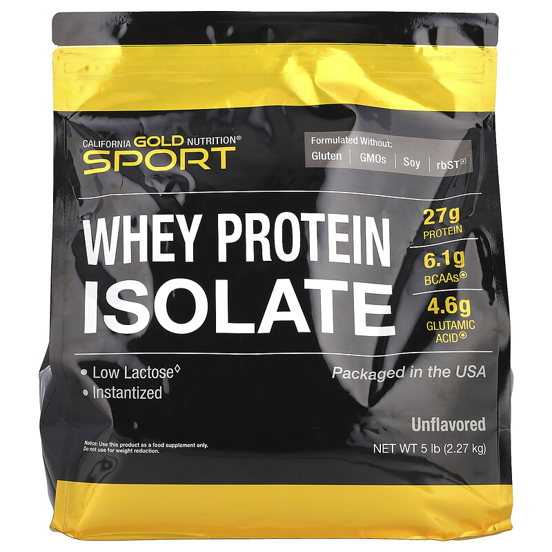 California Gold Nutrition, Sport, изолят сывороточного протеина, без добавок, 2,27 кг (5 фунтов)
California Gold Nutrition, Sport, изолят сывороточного протеина, без добавок, 2,27 кг (5 фунтов)