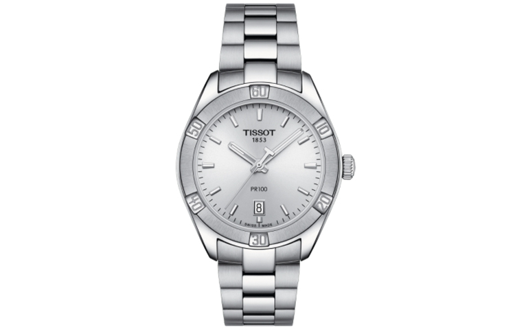 TISSOT PR100 Коллекция Кварцевый механизм Женские часы Серебристый циферблат Нержавеющая сталь Браслет
TISSOT PR100 Коллекция Кварцевый механизм Женские часы Серебристый циферблат Нержавеющая сталь Браслет