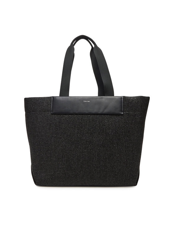 Сумочка Ck Raffia Large Shopper K60K613025 Calvin Klein, черный 
Сумочка Ck Raffia Large Shopper K60K613025 Calvin Klein, черный