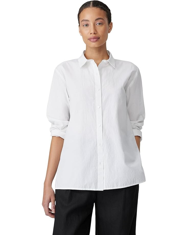 Рубашка Eileen Fisher Classic Collar Shirt, цвет White 5
Рубашка Eileen Fisher Classic Collar Shirt, цвет White 5
