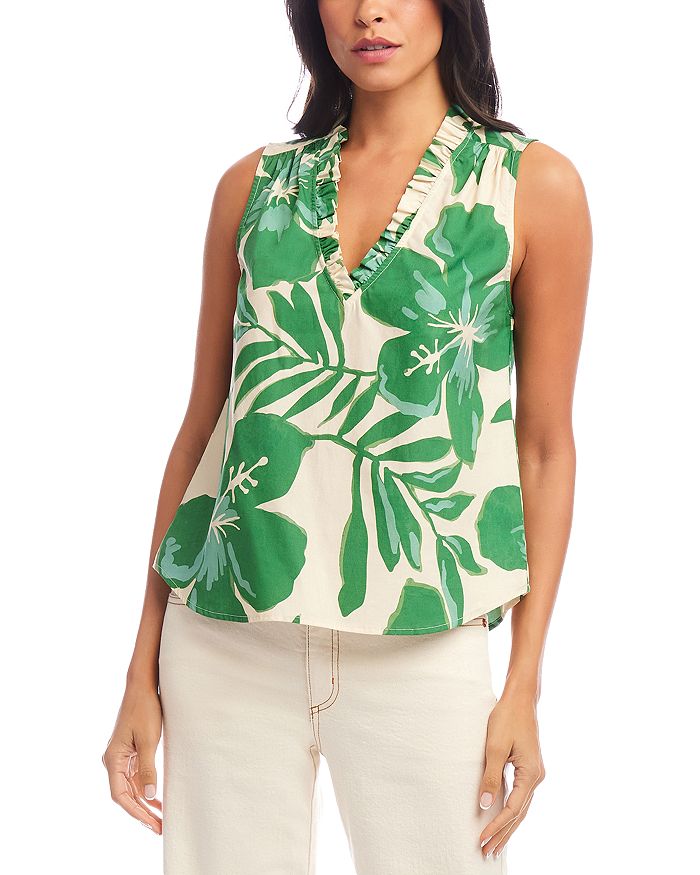 Топ без рукавов с оборкой Karen Kane, мультиколор
Топ без рукавов с оборкой Karen Kane, мультиколор