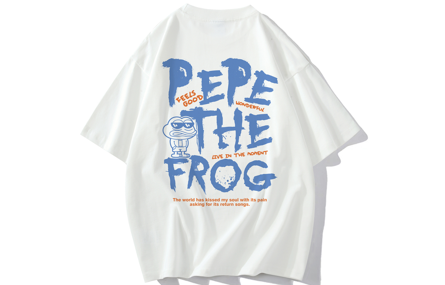 Футболка унисекс Pepe The Frog, бежево-абрикосовая 
Футболка унисекс Pepe The Frog, бежево-абрикосовая