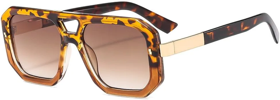 Ретро солнцезащитные очки с двойной перемычкой для женщин и мужчин, модные солнцезащитные очки в цветной оправе с защитой от УФ-излучения UV400 MTZJH, Leopard Tea
Ретро солнцезащитные очки с двойной перемычкой для женщин и мужчин, модные солнцезащитные очки в цветной оправе с защитой от УФ-излучения UV400 MTZJH, Leopard Tea