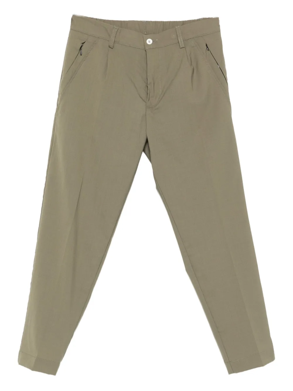 Брюки со складками и карманами на молнии YES LONDON, зеленый
Брюки со складками и карманами на молнии YES LONDON, зеленый