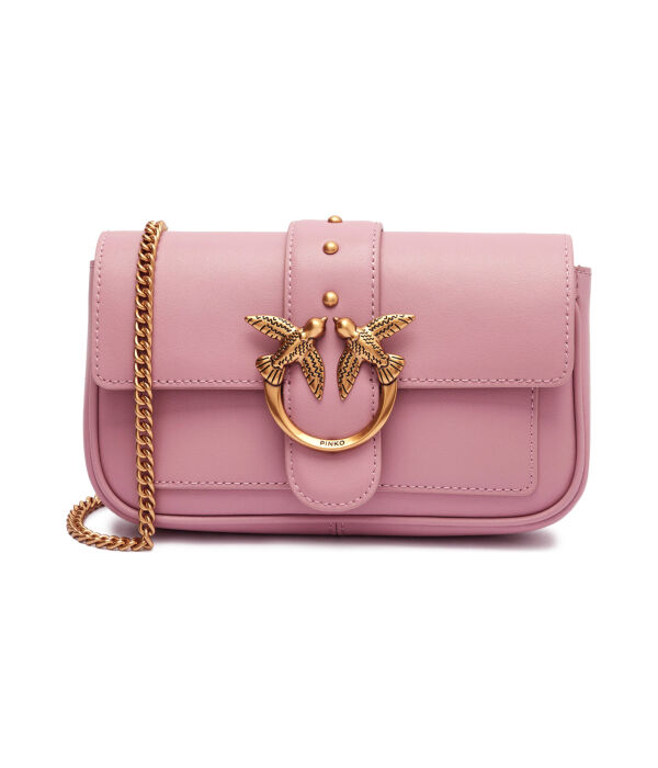 Кожаная сумка через плечо Love One Pocket Pinko, коричневый 
Кожаная сумка через плечо Love One Pocket Pinko, коричневый