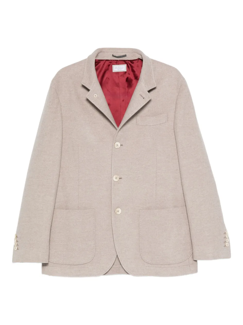 Кашемировый однобортный пиджак Brunello Cucinelli, нейтральный
Кашемировый однобортный пиджак Brunello Cucinelli, нейтральный