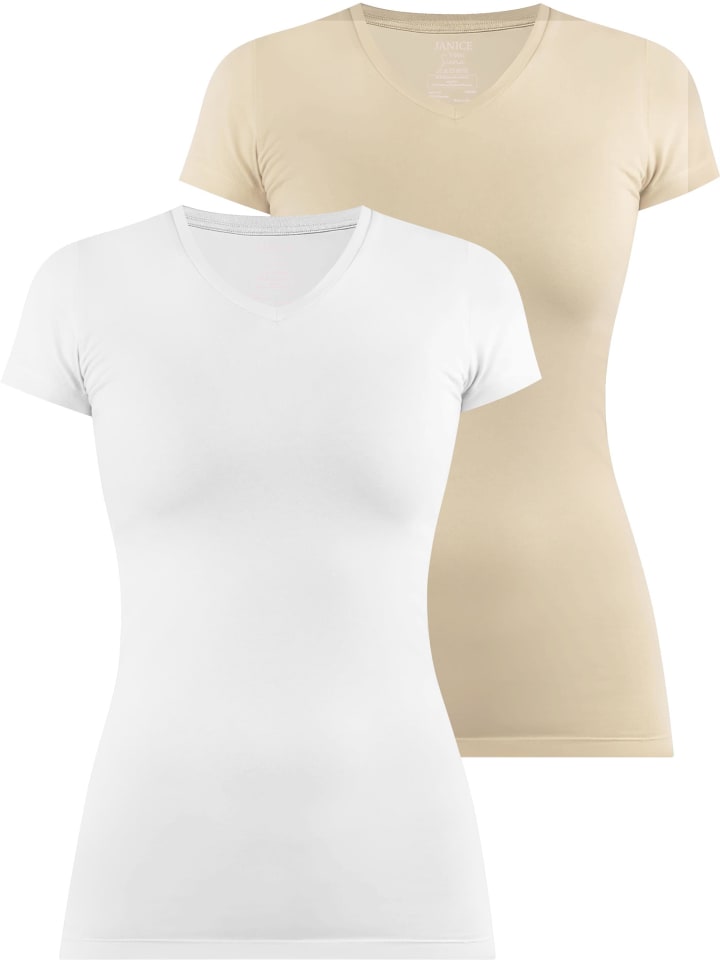 Janice Облегающие футболки с V-образным вырезом Siena бежево-белого цвета, Белый, Janice Облегающие футболки с V-образным вырезом Siena бежево-белого цвета
Janice Облегающие футболки с V-образным вырезом Siena бежево-белого цвета, Белый, Janice Облегающие футболки с V-образным вырезом Siena бежево-белого цвета