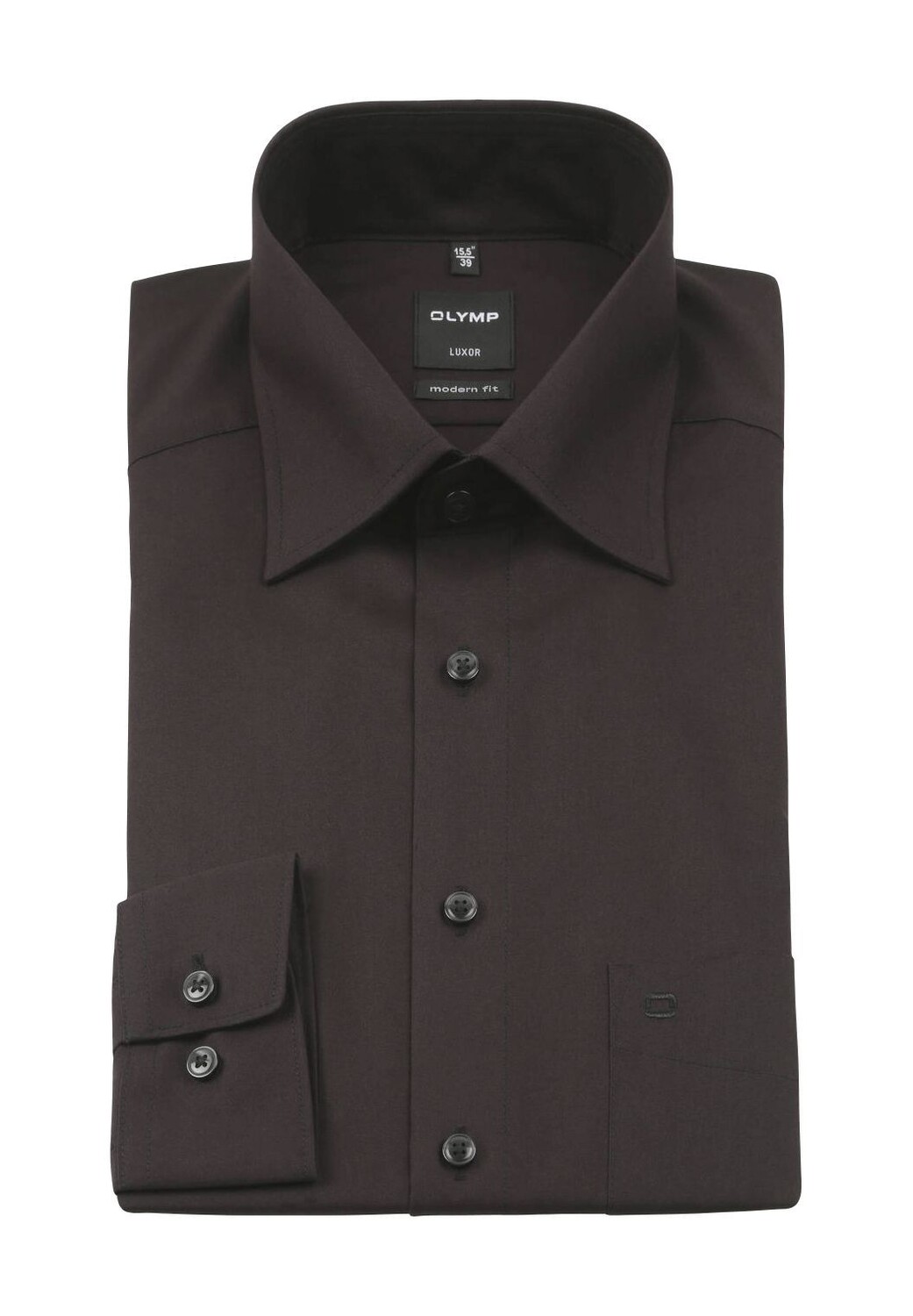 Деловая рубашка Luxor, современный крой, удлиненный рукав, воротник Кент, мужская OLYMP, черный 
Деловая рубашка Luxor, современный крой, удлиненный рукав, воротник Кент, мужская OLYMP, черный